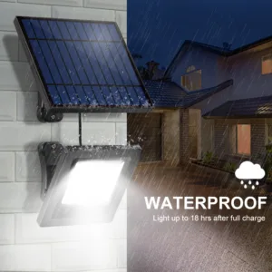 intelamp 4400mah 2 Pack Outdoor Solar Light Solar Lamp Waterproof Street Light Security Flood Lights For Garden Yard Patio Porch — image 4