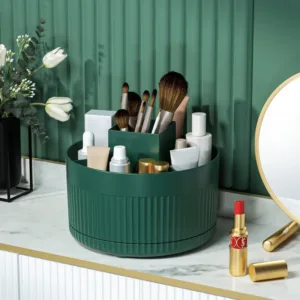 360 ° Table Top Rotary Makeup Brush Storage Container Cosmetics Shelf Dresser Eye Shadow Brush Lipstick Pen Holder — image 3