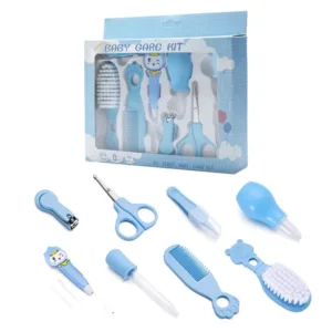 8/13Pcs/set Newborn Baby Care Kit Kid Toiletries Baby Kids Nail Hair Health Care Thermometer Grooming Brush Kit Clipper Scissor — image 12