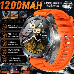 ChiBear Genuine Military Smart Watch Men: 1200 mAh Battery Compass GPS Sports Outdoor Watch Bluetooth Call Smartwatch 2026 New