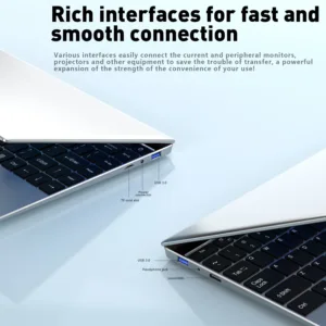 LENO 14.1"Laptop Windows 11 16GB RAM 2TB SSD Intel N3700 Ultra Slim Notebook Gamer 1920*1080 Display Office Study Computer PC — image 6