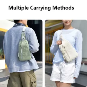 Hot Models Of Men And Women With The Same Models Of Casual Cross-body Bag, Large-capacity Nylon Chest Bag, Commuting, Travel — image 3