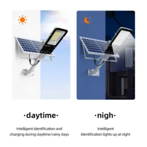 300W Powerful Solar Light Outdoor Solar Street Light 6000mah Waterproof Automatic Dusk to Dawn Street Light For Garage Garden — image 4