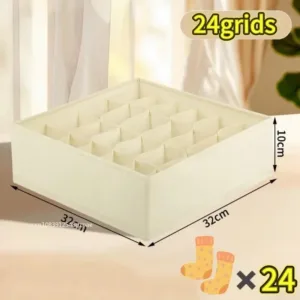 4pcs/1set Underwear Storage Box Foldable Non-woven Storage Box Six-piece Set Underwear Bra Socks Drawer Storage Finishing Box — image 15