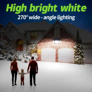 intelamp 6000mah Outdoor Solar Light Security Flood Light Spotlight Larger Solar Panel Two Motion Sensor For Garden Yard Garage — image 4