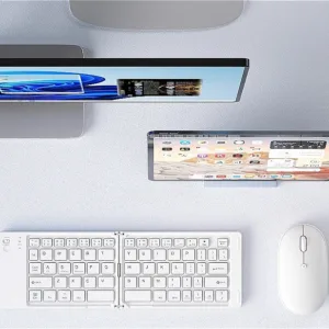 MINGCVIL Mini Foldable Wireless Keyboard Slim Portable Bluetooth Keyboard Rechargeable Folding Keyboard for IOS Windows Android — image 24