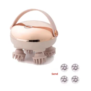 Rechargeable Waterproof Electric Scalp Massager Handheld Head Massager with 4 Massage Claws for Stress Relax Body Neck Back Pet — image 8