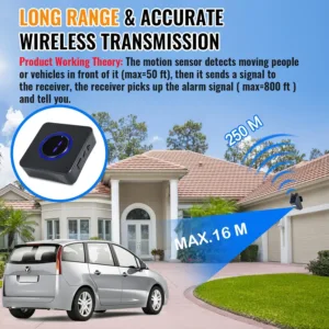 Motion Sensor Chime, Solar Chime, Security Sensor, Door Security Alert, 4 Levels of Volume, Solar Wireless Doorbell — image 4