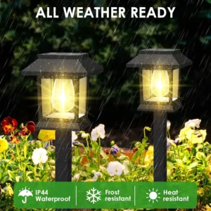 Outdoor Solar LED Ground Stake Light Lawn Lamp for Garden Villa Courtyard Park Landscape Yard Atmosphere Lighting — image 3