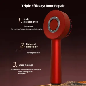 Electric Vibration Massage Comb Red Light Therapy Hair Growth Massage Scalp Brush Anti Hair Loss Liquid Oil Applicator Hair Care — image 3