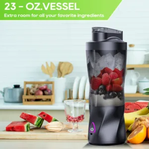 Electric Portable Juicer Fresh Fruit Mixer 700ML Multifunctional USB Rechargeable Shakes Smoothie Blender Outdoor Mixing Cup — image 4