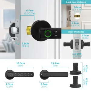 Tuya Smart Bluetooth Door Lock Biometric Electronic Lock Home Kit Smart Home Automation Home Protection Smart Life Control — image 6