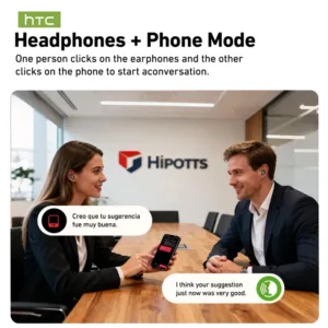 HTC NE79 Real Time Translation Bluetooth Earbuds Noise Reduction HD Call HiFi Music Headphones Mic For Cross-country Travelers — image 4